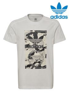 adidas Originals White Camo Graphic T-Shirt (T52636) | €30