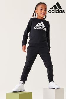 adidas Black Essentials Logo French Terry Joggers Set (T52661) | TRY 453