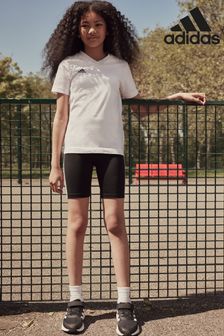 adidas White Designed 2 Move 3-Stripes T-Shirt (T52719) | €9