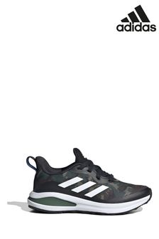 adidas Black FortaRun Sport Running Kids Lace Trainers (T52763) | $53