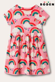 Boden Pink Short Sleeve Fun Jersey Dress (T52838) | KRW41,100