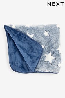 Blue Baby Teddy Borg Fleece Blanket (T53178) | KRW27,800
