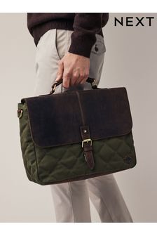 Quilted Canvas Briefcase