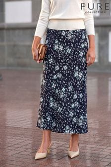 Pure Collection Blue Bias Midi Skirt (T53247) | 65 €