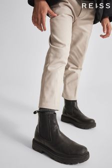 Reiss Black Taylor Junior Leather Chelsea Boots (T53324) | kr1,239