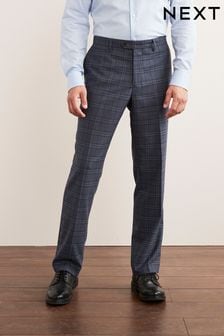 Mid Blue Trimmed Check Suit: Trousers (T53474) | €27