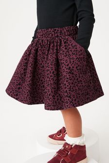 Burgundy Red Printed Cord Skirt (3mths-7yrs) (T53565) | €7 - €9