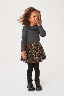 Animalprint - Set mit Kilt und Strumpfhose (3 Monate bis 10 Jahre) (T53570) | 14 € - 18 €