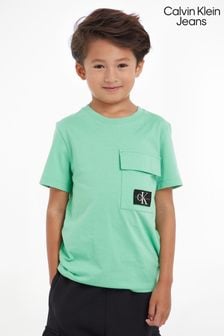 Calvin Klein Jeans Boys Blue Badge Pocket T-Shirt (T53594) | €27