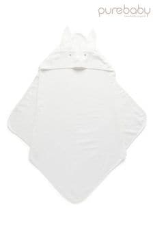 Purebaby Organic Cotton White Hooded Towel (T53603) | 43 €