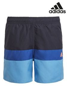 Niebieski - Szorty kąpielowe Adidas Junior w bloki kolorów (T53720) | 116 zł