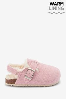 Ružová - Kožené šľapkové papuče s korkovou podrážkou (T53761) | €18 - €21