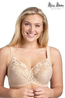 Miss Mary of Sweden Nude Jacquard & Lace Underwired Bra (T53943) | AED261