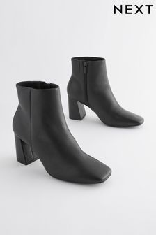 Black Forever Comfort® With Motionflex Square Toe Ankle Boots (T54052) | AED140