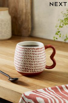 Rust Red Wiggle Handle Large Mug (T54130) | SGD 13
