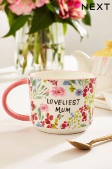 Pink Floral Loveliest Mum Mug (T54147) | OMR3