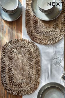 Natural Set of 2 Natural Jute Woven Placemats (T54232) | OMR6
