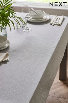 Grey Spot Wipe Clean Table Cloth (T54236) | 32 € - 46 €