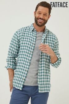 FatFace Green Gingham Linen Shirt (T54425) | €37