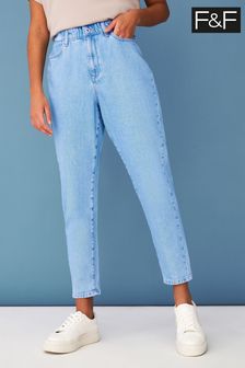 F&F Bright Blue Comfort Mom Jeans (T54511) | €27