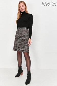 M&Co Black Boucle Glitter Skirt (T54732) | €37