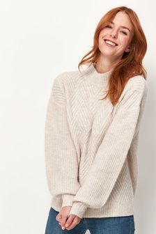 M&Co Natural Diamond Cable Knit Jumper (T54753) | 16 €