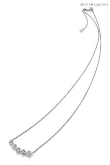 Náhrdelník s príveskom v striebornom tóne s bielym topásom Hot Diamonds Tender (T54903) | €123