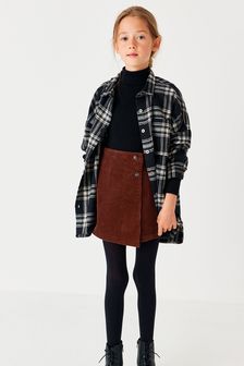 Brown Asymmetric Cord Skirt (3-16yrs) (T55090) | €9 - €13
