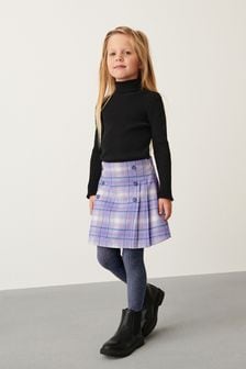 Purple Check Skirt And Tights Set (3-16yrs) (T55223) | €35 - €40