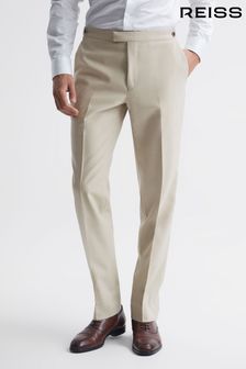 Reiss Stone Fine Modern Fit Wool Trousers (T55235) | AED1,066