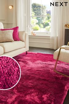 Fuchsia Pink Collection Luxe Plush Rug (T55302) | €86 - €285
