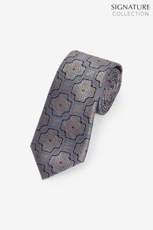 Steel Grey Medallion Regular Signature Tie (T55415) | €17