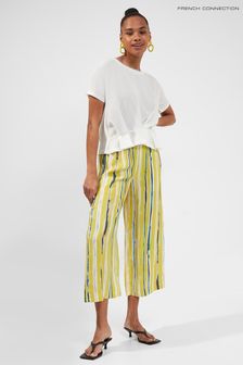 French Connection Gaia Delphine Green and Navy Striped Culottes (T55528) | €46