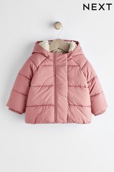Rust Brown Padded Baby Jacket With Hood (0mths-2yrs) (T55607) | NT$980 - NT$1,070