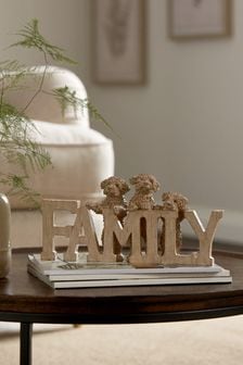 Dog Familie Word Ornament (T55740) | 122 LEI