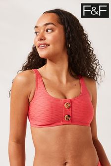F&F Pink Coral Textured Bikini Top (T56515) | €7.50