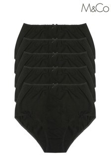 Anya Madsen Black Full Cotton Briefs 5 Pack (T56956) | 13 €