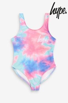 Hype. Girls Pink Lucid Tie Dye Swimsuit (T57079) | kr325 - kr389