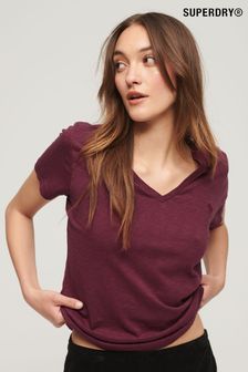 Rojo - Camiseta con cuello de pico bordado Studios de Superdry (T57090) | 29 €