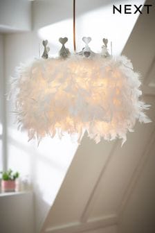 White Crown Light with Feather Trim (T57222) | €69