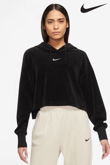 Nike Black Velour Crop Hoodie (T57396) | €47.50