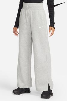Nike Grey Phoenix Fleece High Waisted Wide Leg Sweatpants (T57418) | €79