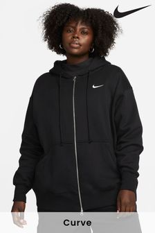 Черный - Худи свободного кроя на молнии Nike Curve (T57589) | €85 - €89