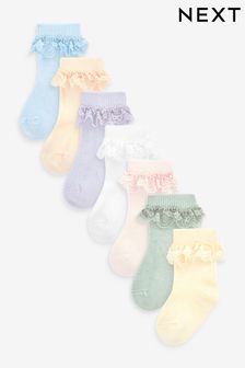 Pastels Lace Socks 7 Pack (0mths-2yrs) (T57615) | €11