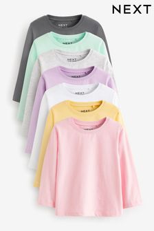 Core Multicolour Long Sleeve T-Shirts 7 Pack (3mths-7yrs) (T57624) | EGP608 - EGP851