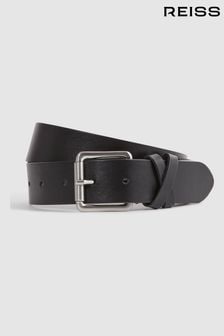 Reiss Black Annexe Leather Belt (T57903) | 404 QAR