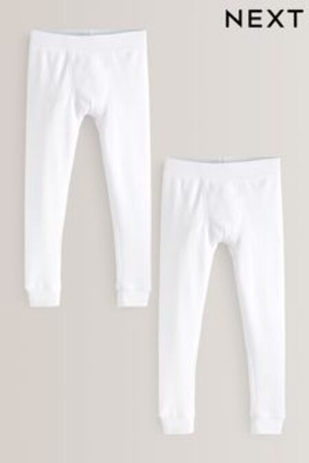 Blanco - Pack de 2 leggings de tejido térmico (2-16 años) (T58076) | 19 € - 27 €