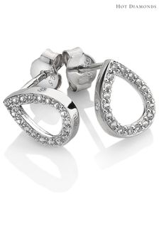 Hot Diamonds Silver Tone Striking Teardrop Earrings (T58160) | 100 €