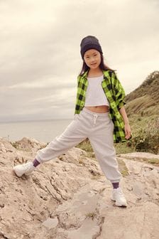 Lime Green Check Oversized Shirt (3-16yrs) (T58170) | €18.50 - €25