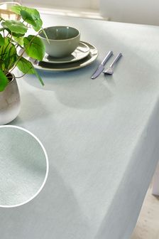 Duck Egg Blue Cotton Blend With Linen Table Cloth (T58420) | €42 - €52